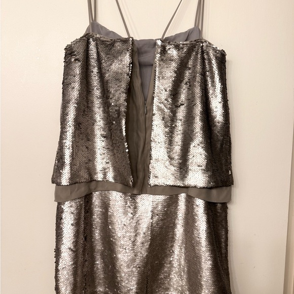 Banana Republic Shimmering Silver Mini Sequin Dress - Picture 2 of 13